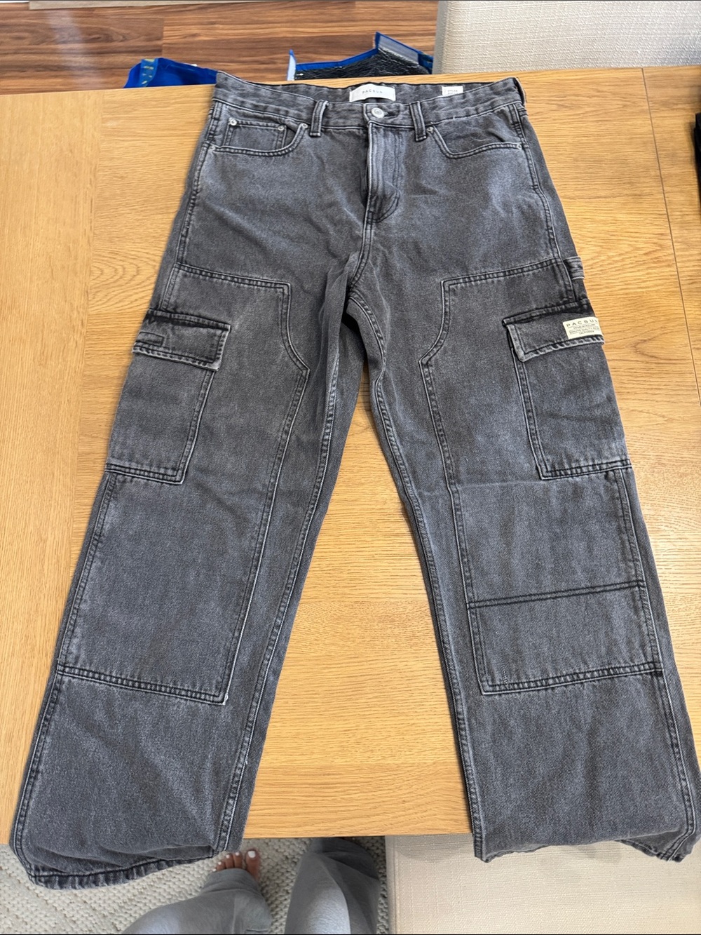 PacSun Men's Gray Cargo Work Pants - Casual Utility Style